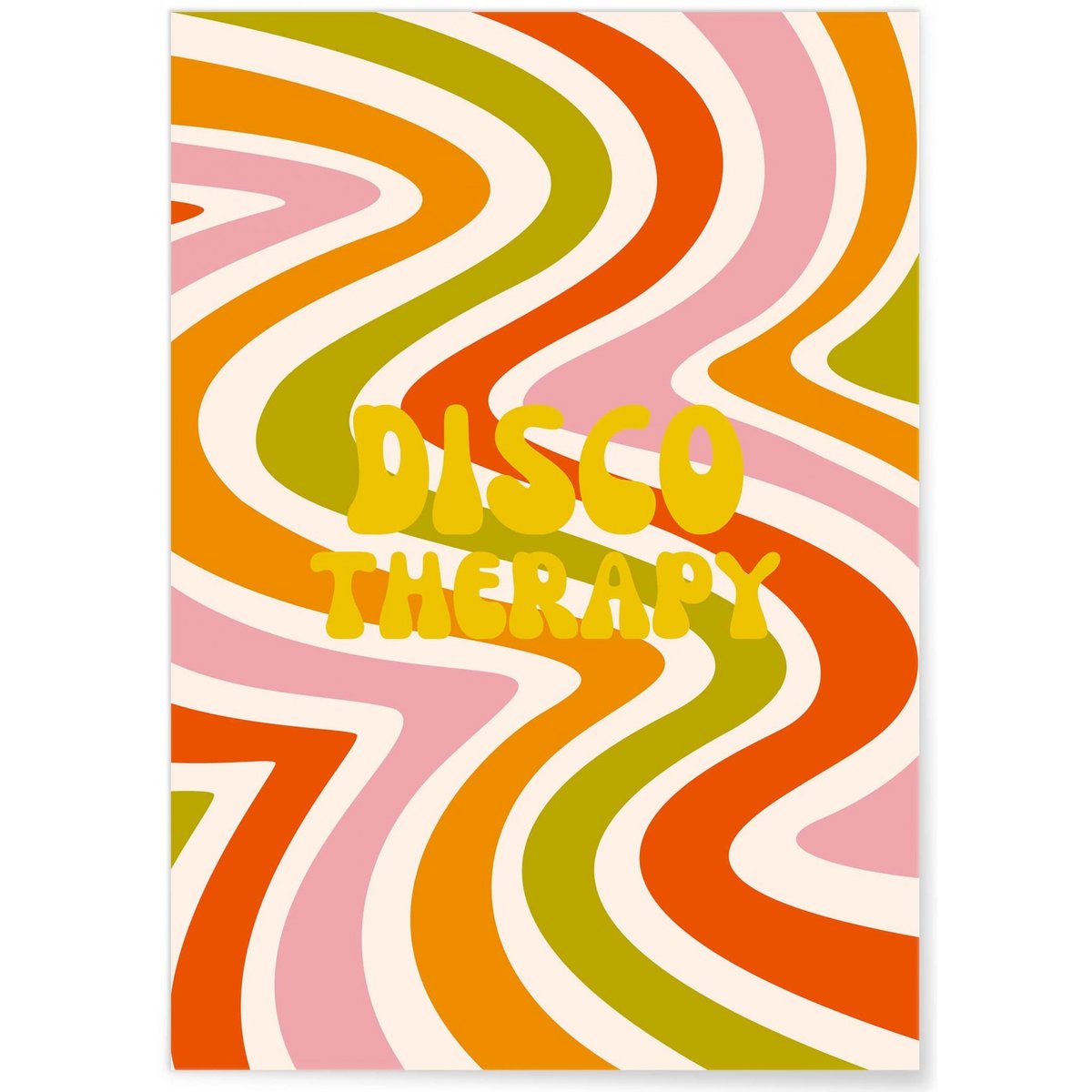 Affiche Disco Therapy blanc, L'AFFICHERIE