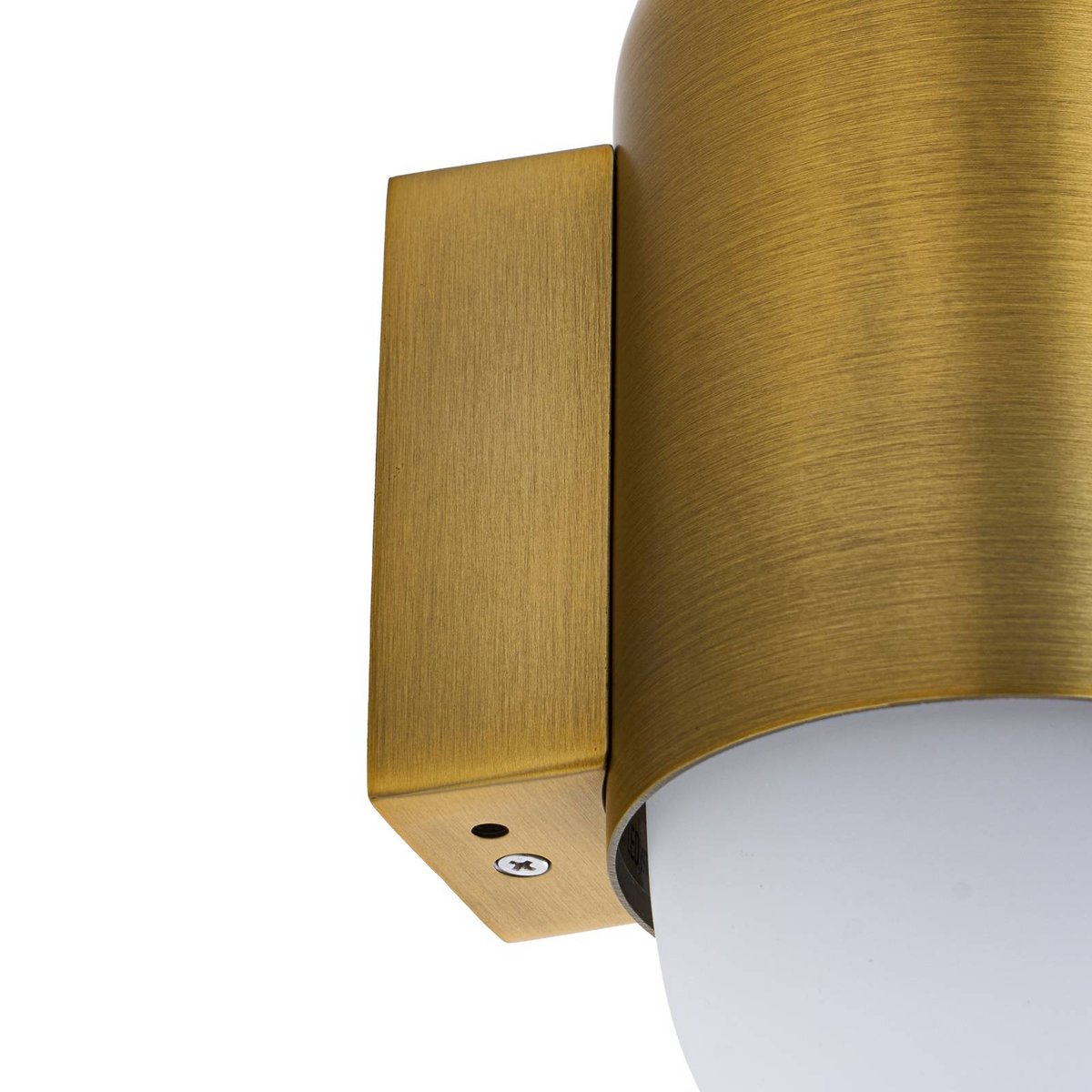 Applique extérieure en aluminium moderne laiton, blanc, LINDBY