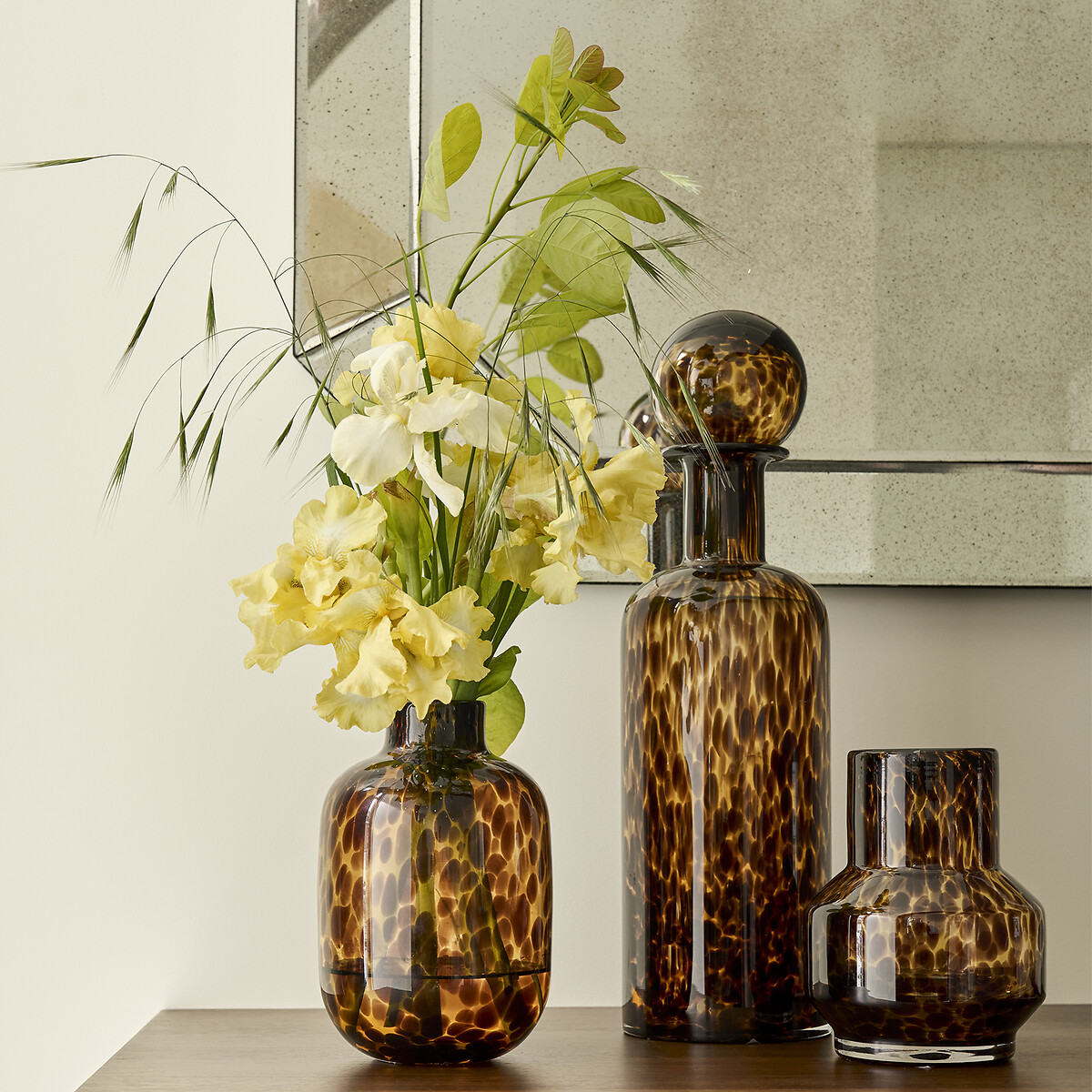 Vase en verre ambré H18 cm, Fauvita multicolore, LA REDOUTE INTERIEURS