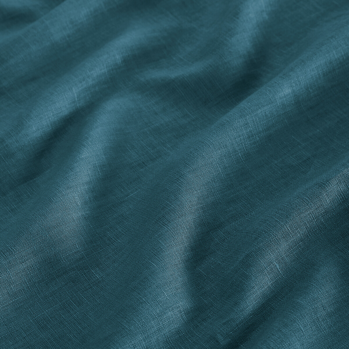 Private Washed Linen Curtain with Eyelets peacock blue, AM.PM
