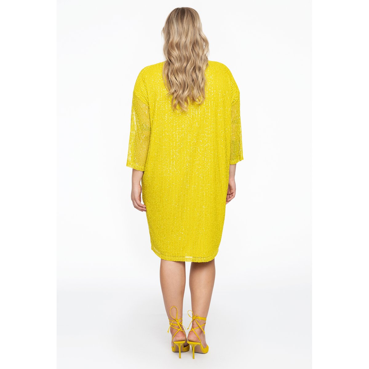 Tunique ornementée de sequins / à sequins jaune, YOEK
