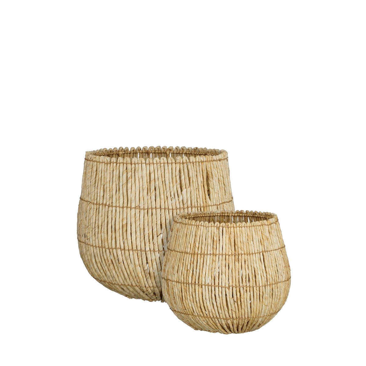 Ensemble de paniers de rangement RONDA marron clair, MICA DECORATIONS