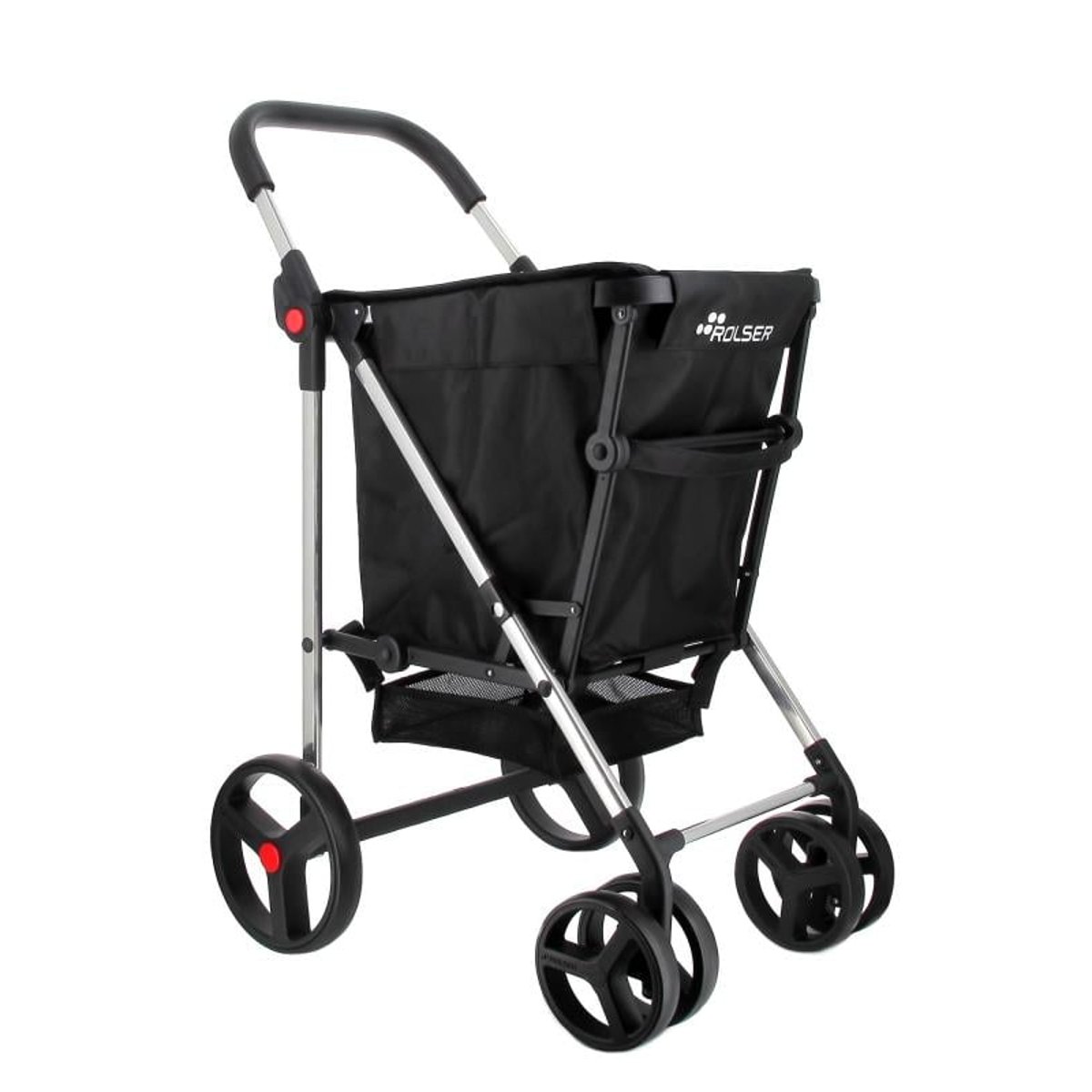 BB BASKET TWEED marine - Chariot de course Pliable - 4 roues - Noir noir, ROLSER