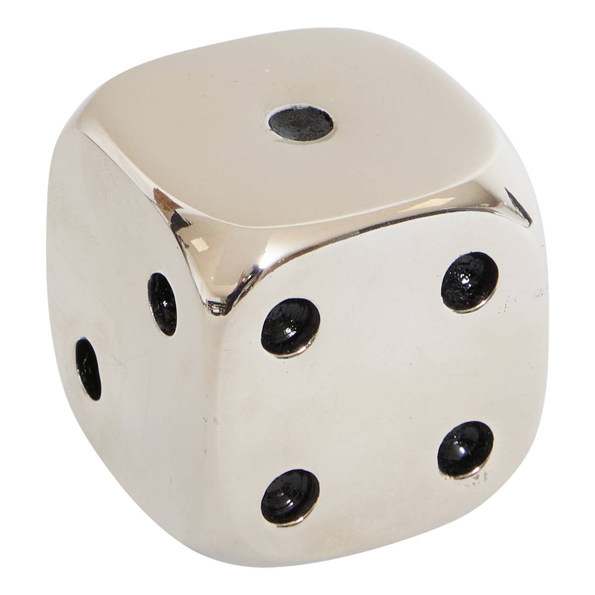 Lot de 5 dés en aluminium JOHAN gris, ATMOSPHERA
