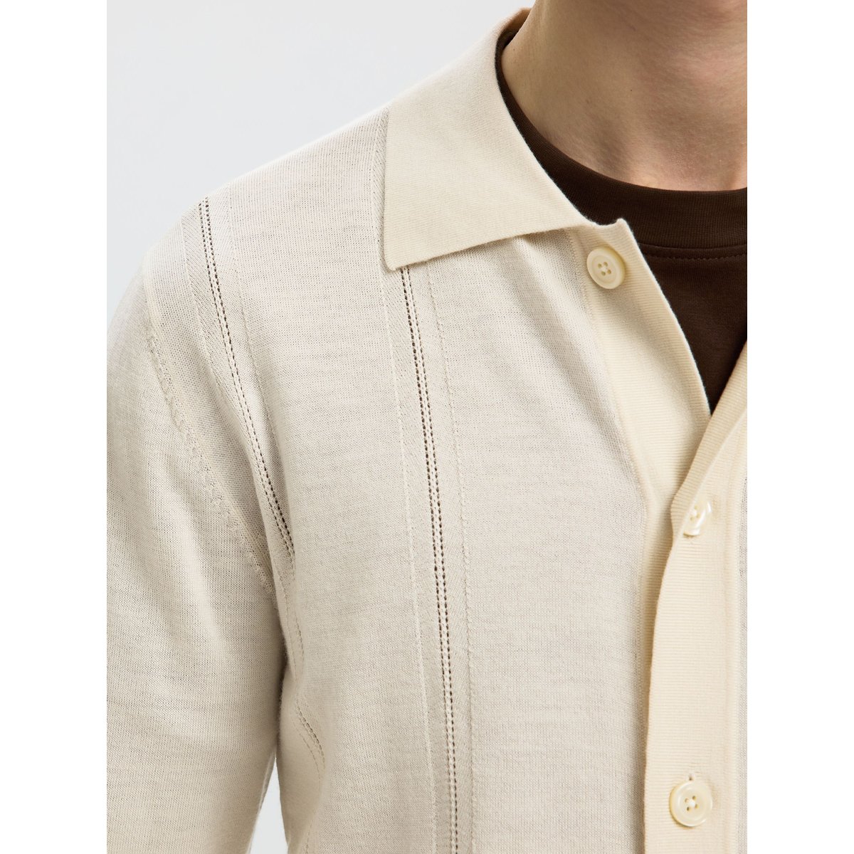 Cardigan gris - silver birch1, SELECTED