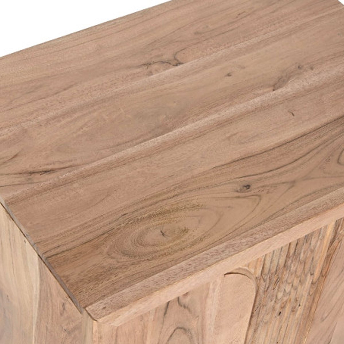 Table de chevet en bois d'acacia 50x35x55cm bois, WADIGA