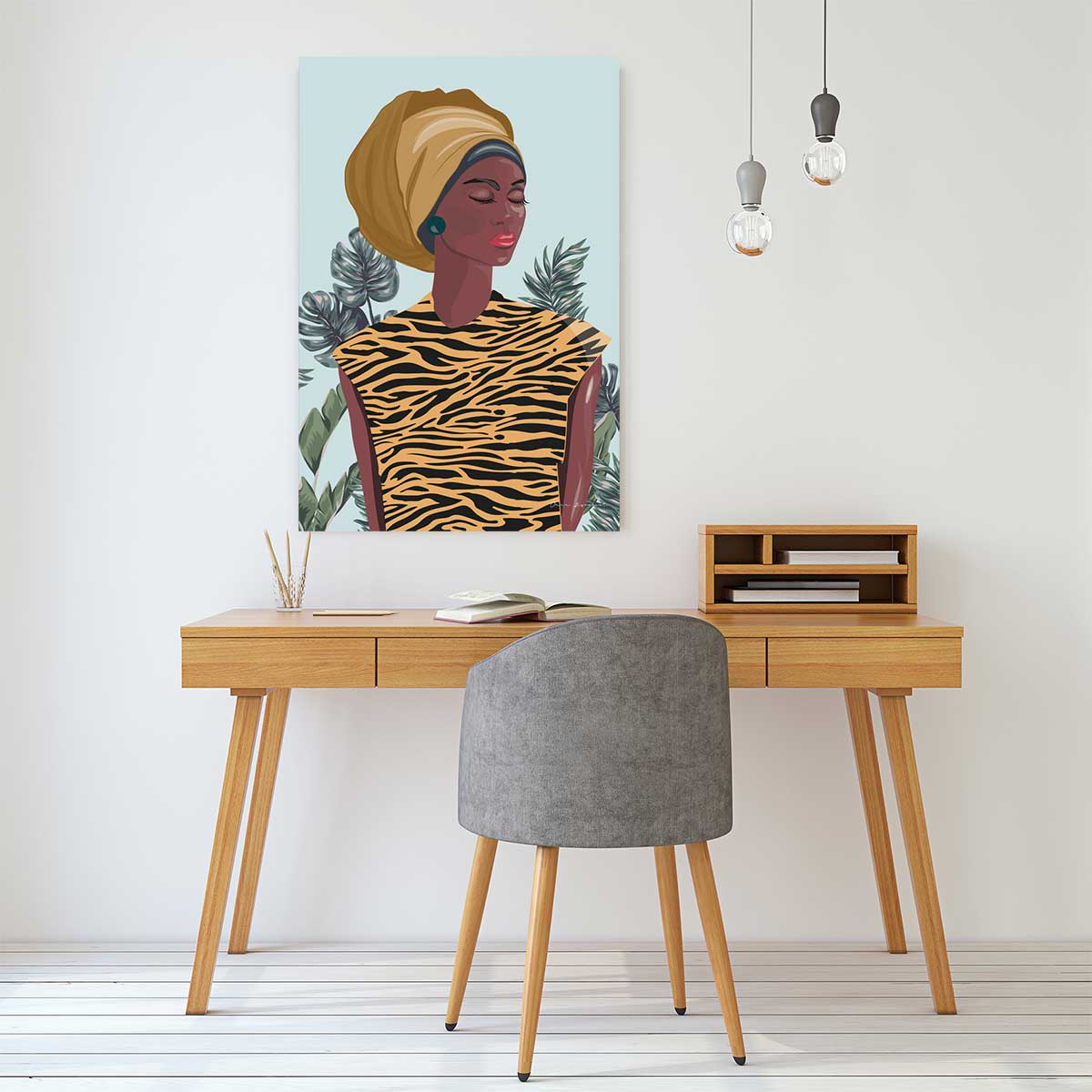 Tableau vintage Jamaican girl tableau alu dibond, HEXOA