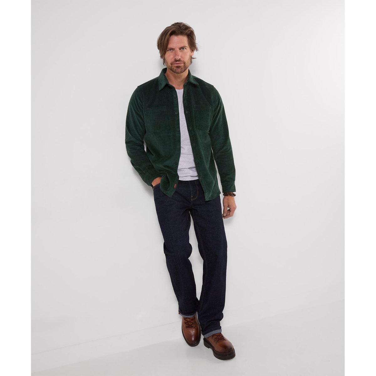Surchemise en Velours Côtelé Cool vert, JOE BROWNS