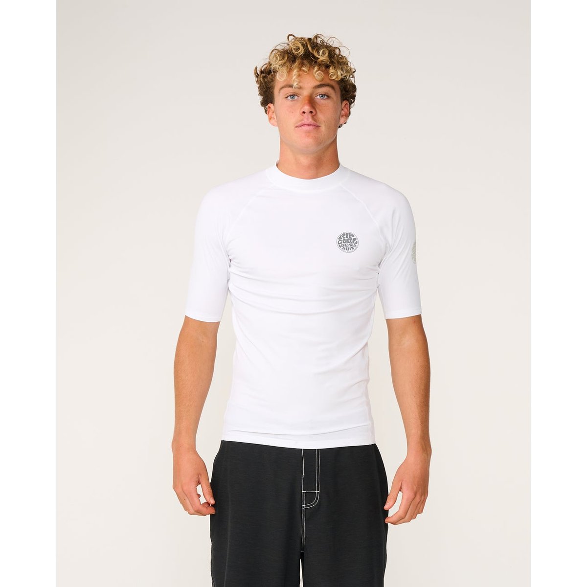 T-shirt anti-UV à manches courtes ICONS UPF Brushed blanc, RIP CURL