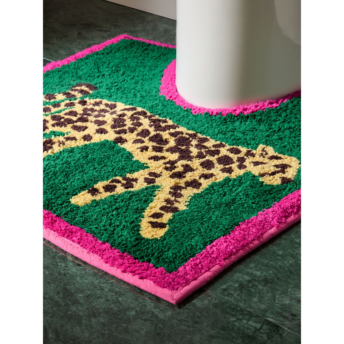 Tapis de bain guépard vert, NEXT