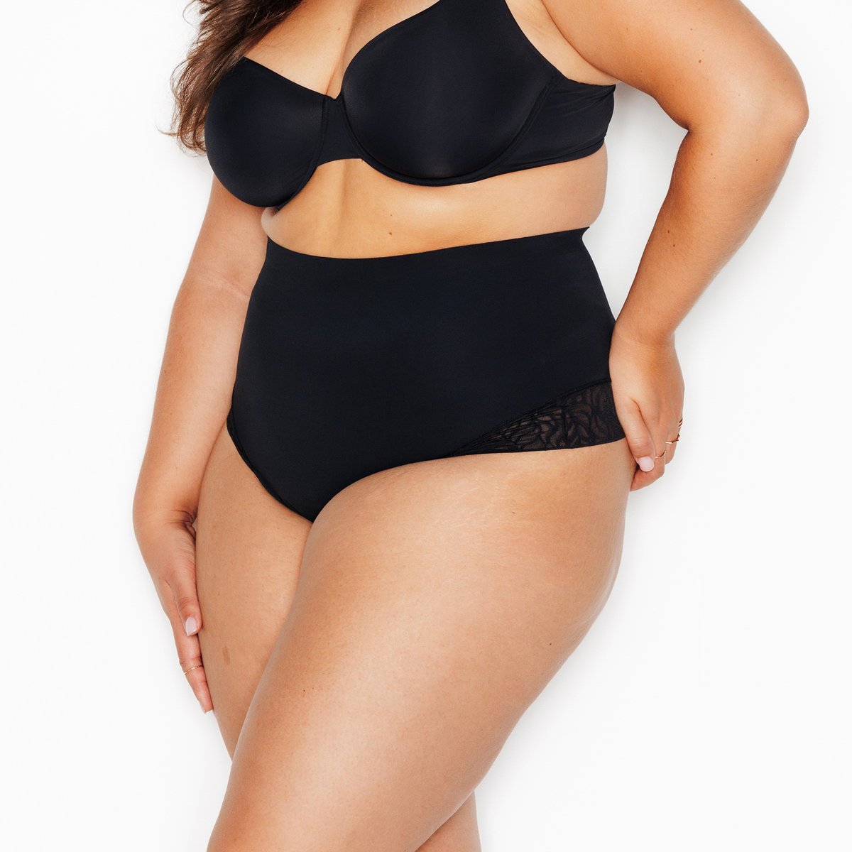 Believe tanga taille haute gainant Sculptant noir, ROUGEGORGE LINGERIE