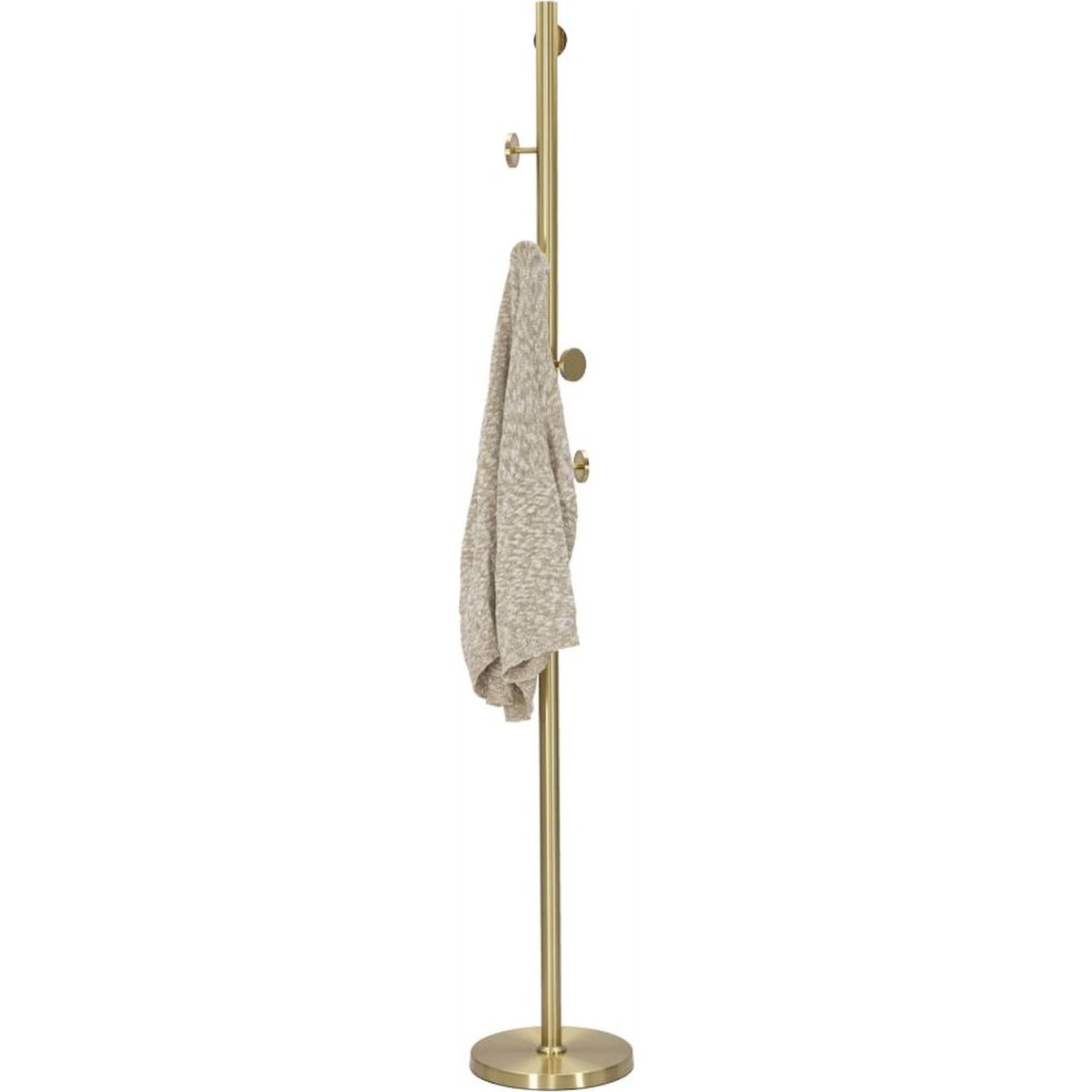 Porte-manteau en fer 5 patères GLAM doré, RECOLLECTION