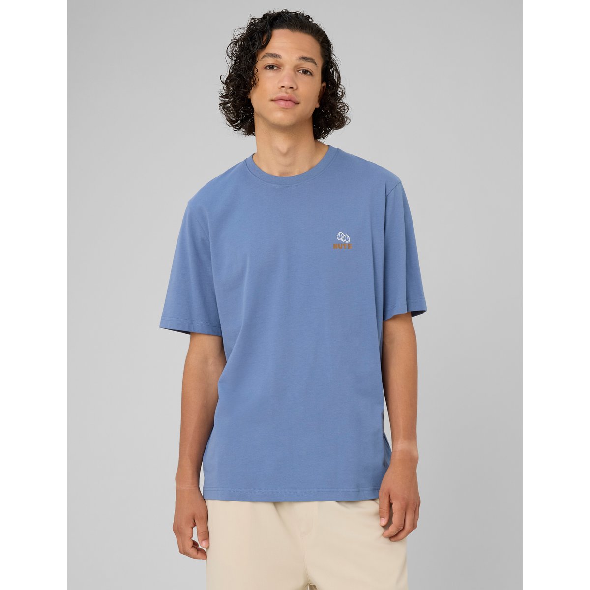 T-shirt imprimé devant / dos bleu, BZB