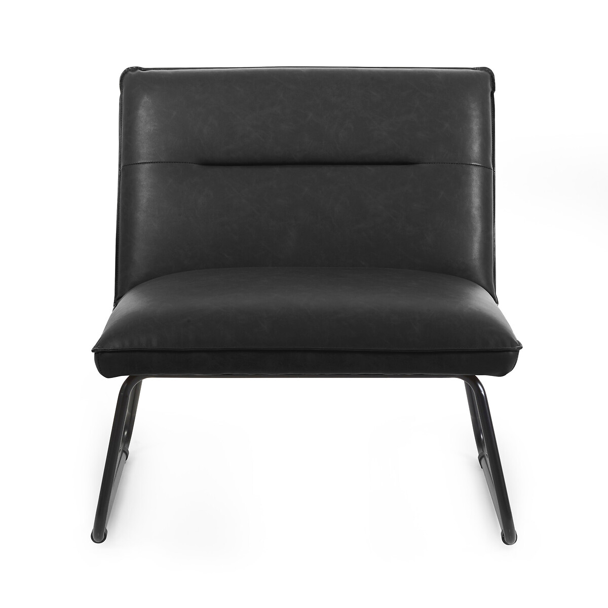 Sutton Cantilever Faux-Leather Lounge Chair black, SO'HOME