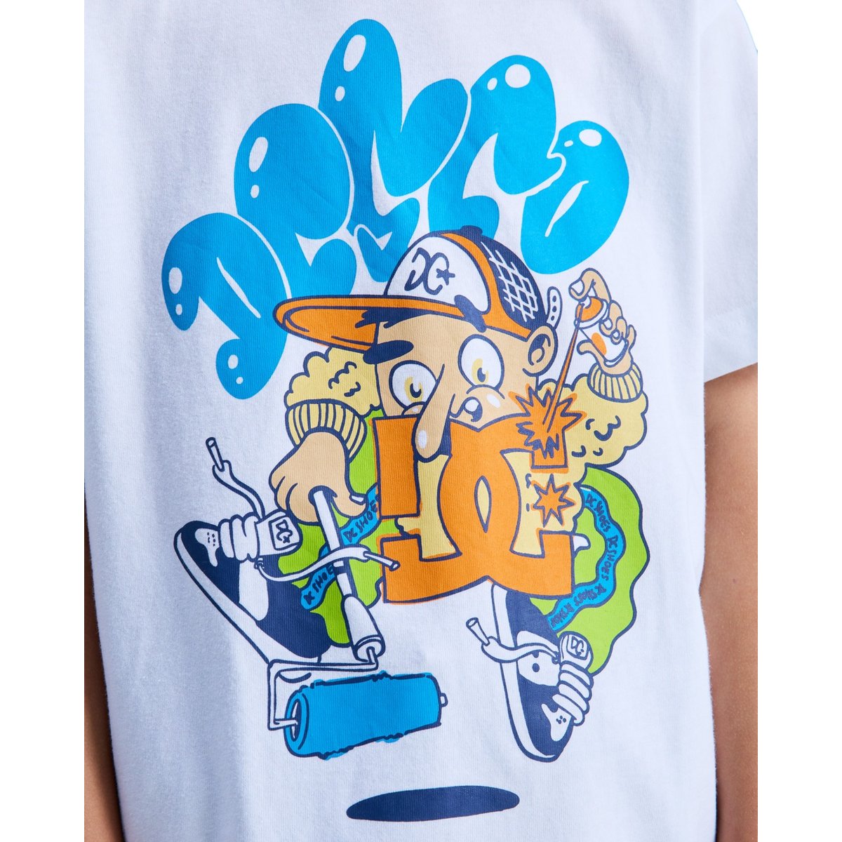 T-Shirt à manches courtes ROLLPAINTER. blanc white, DC SHOES