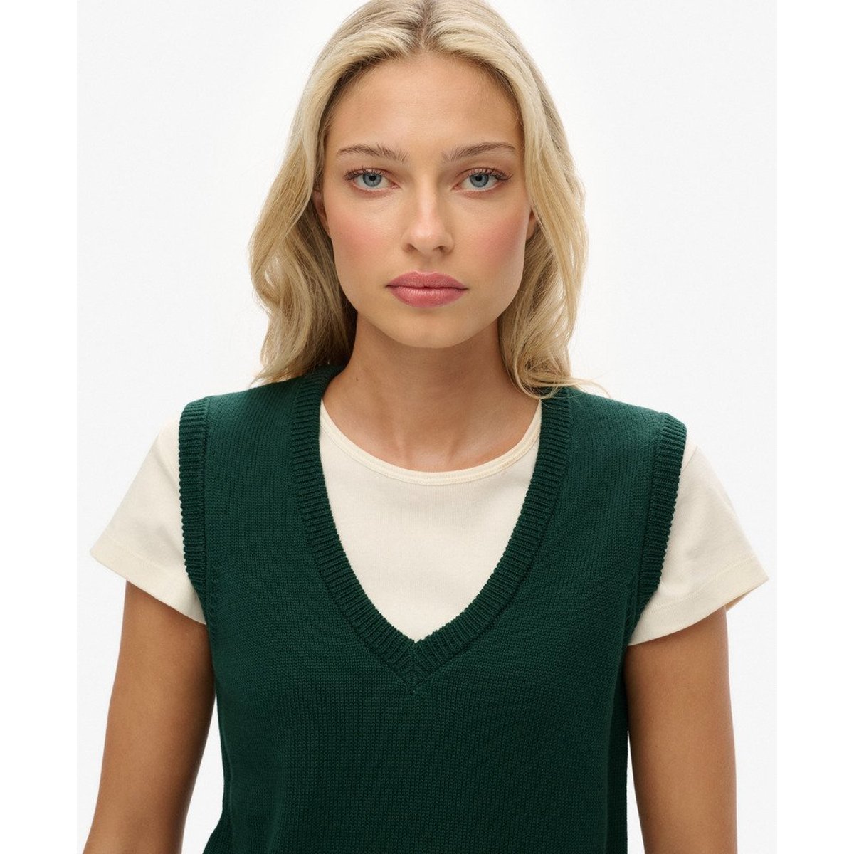 Débardeur en Maille Athletic Essentials vert émail, SUPERDRY