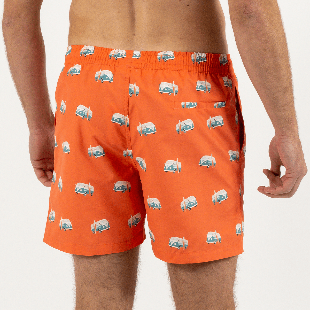 Short de bain Le BAROUDEUR orange coquelicot, VENDREDI