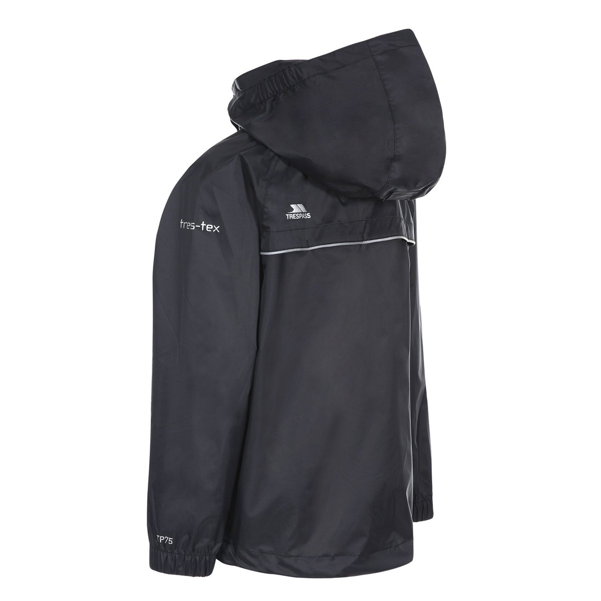Coupe-vent pliable QIKPAC noir/ gris anthracite, TRESPASS