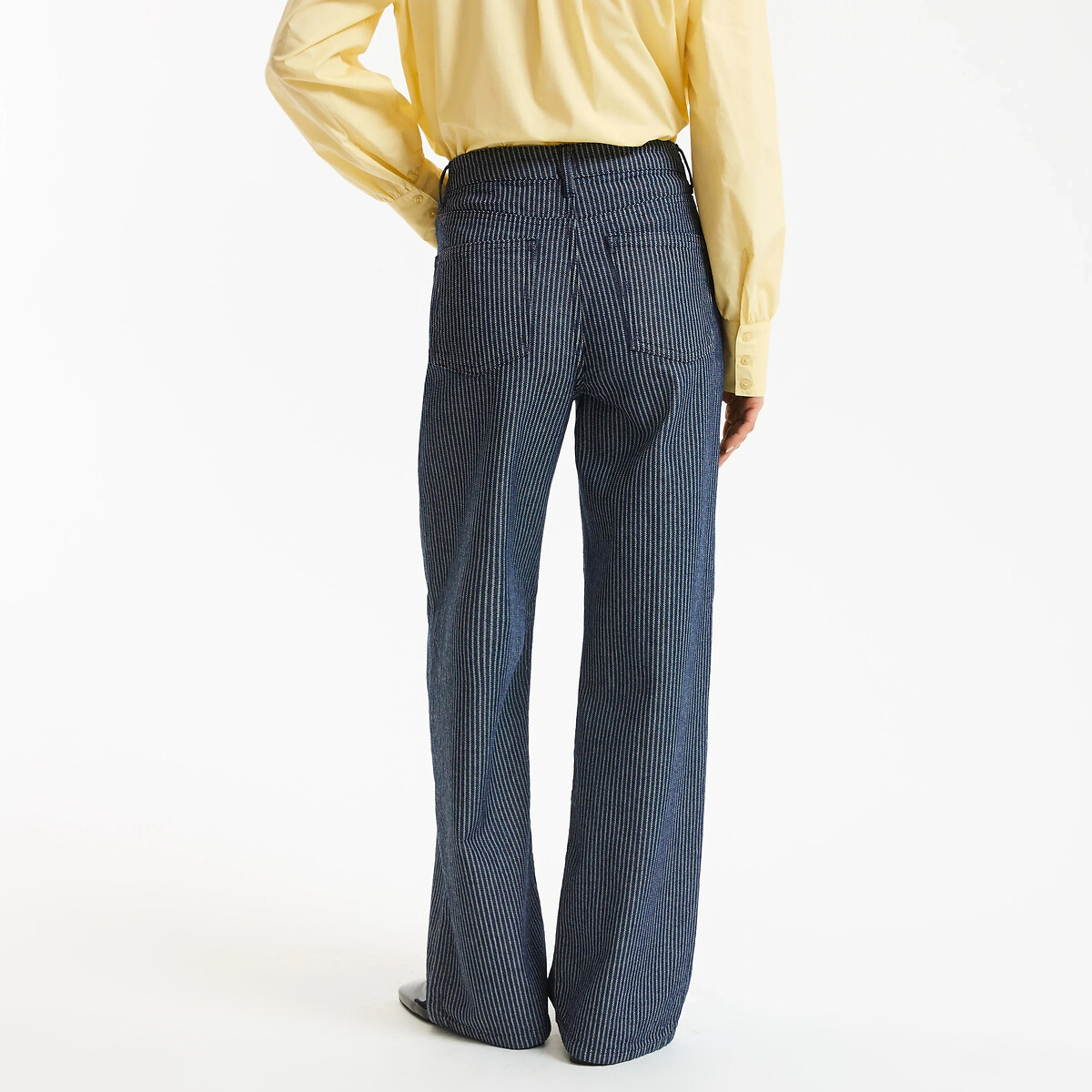 Jean large à rayures rayé bleu marine/blanc, LA REDOUTE COLLECTIONS