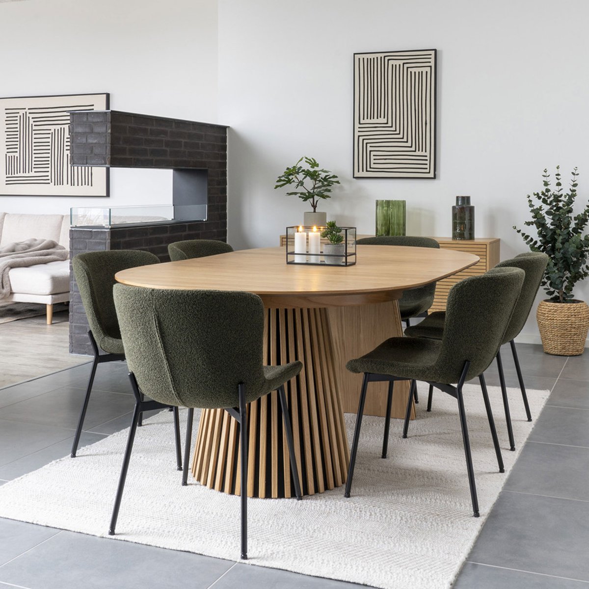 Table à manger extensible 4 à 10 personnes 120-240x120cm en bois- OSAKA bois clair, HOUSE NORDIC