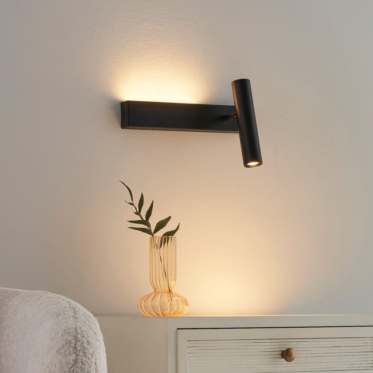 Applique liseuse design LED (droite) - LODVI noir, KOSILUM