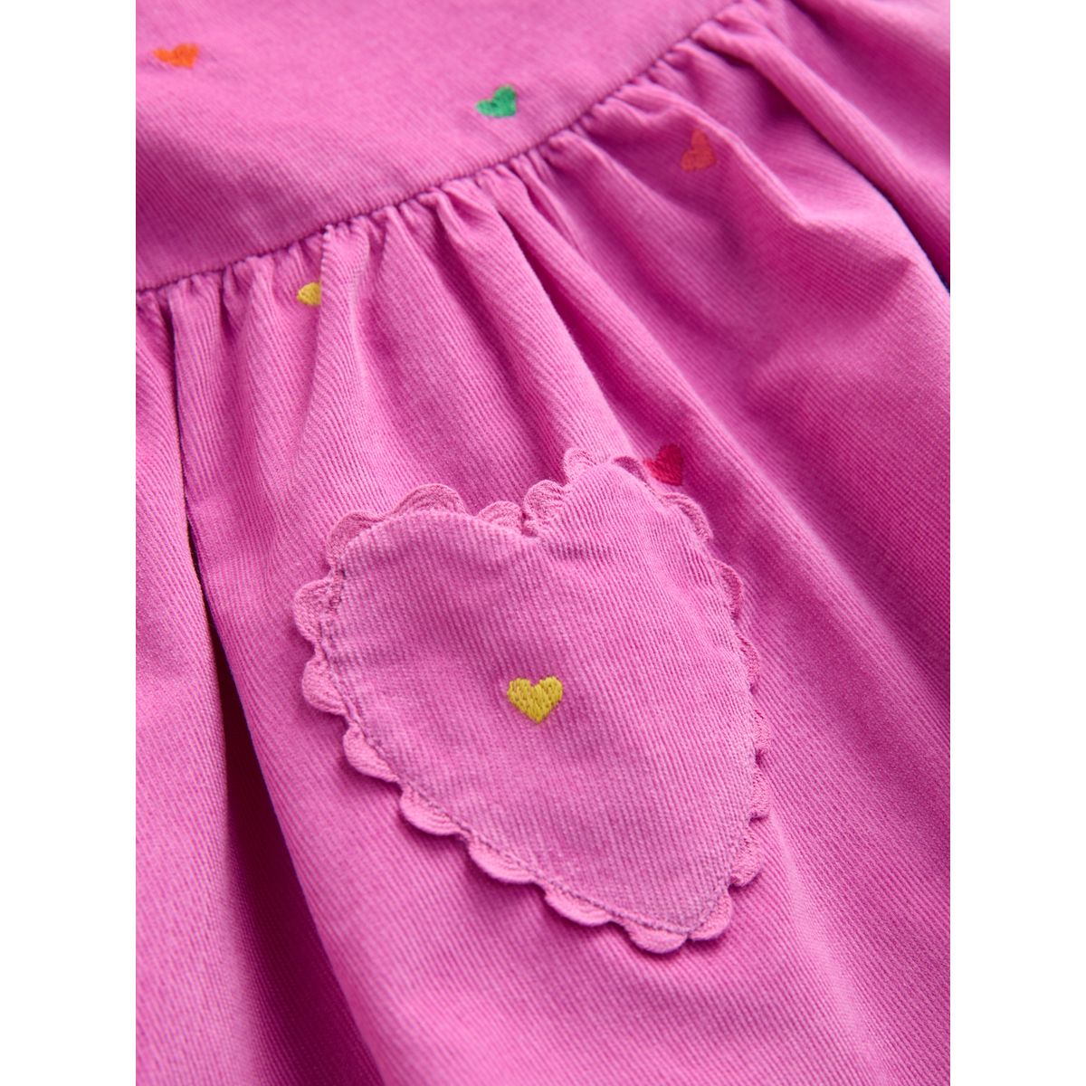 Robe en velours côtelé à manches longues rose magenta, NEXT