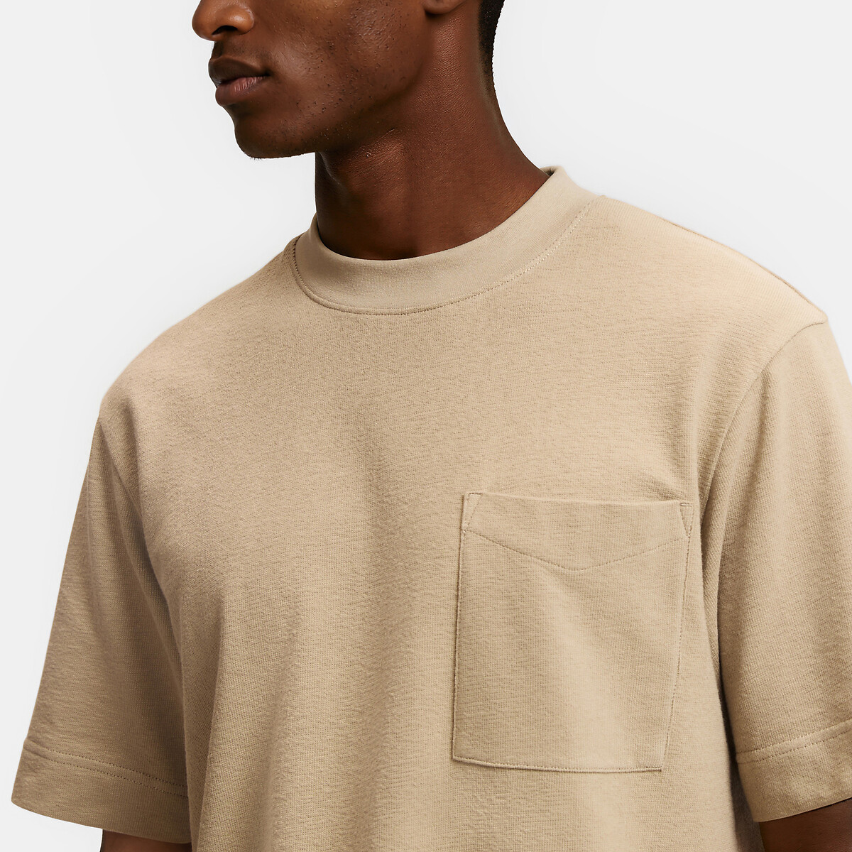 T-Shirt mit rundem Ausschnitt beige, LA REDOUTE COLLECTIONS
