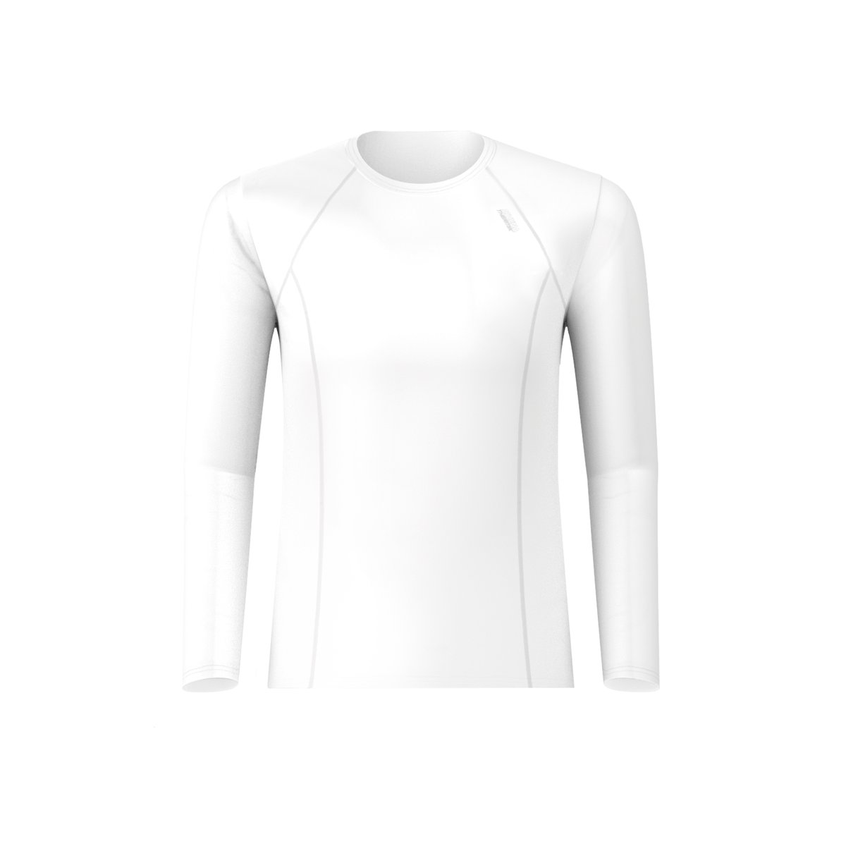 Tee-shirt manches longues col rond THERMIK blanc, ATHENA