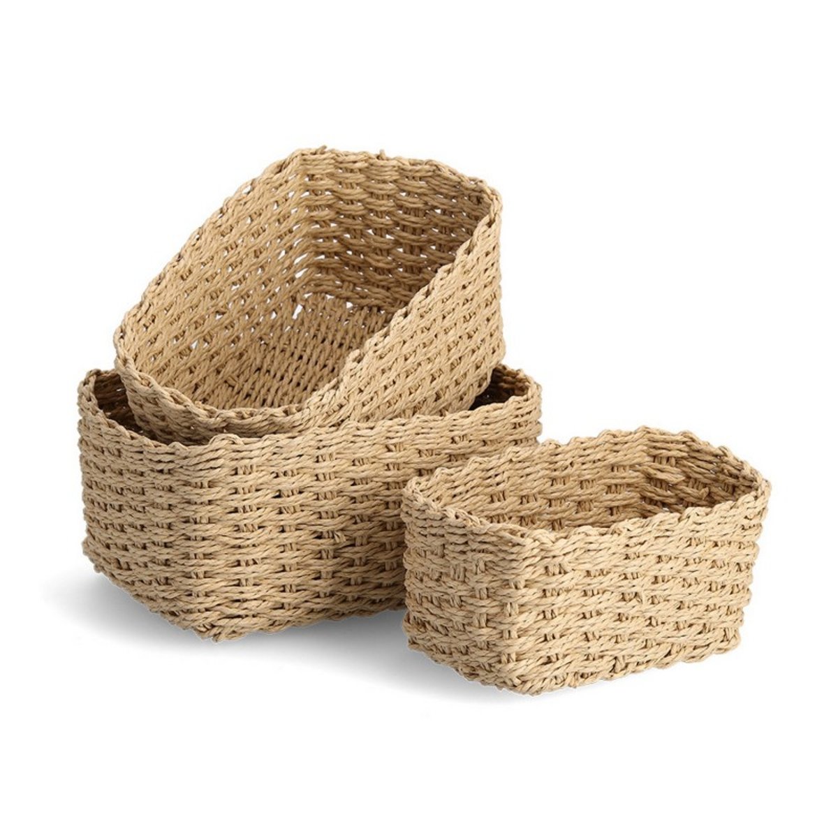 Corbeilles rangement  set de 3 beige, ZELLER PRESENT