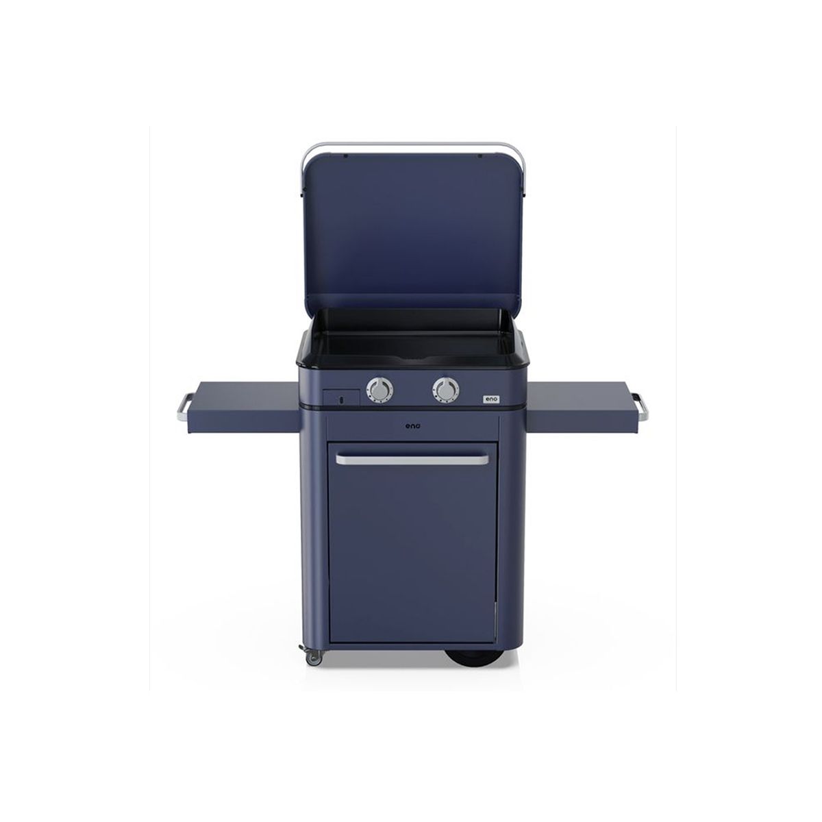 Plancha gaz Enosign 65 bleu navy sur chariot, 56x40 cm bleu, ENO