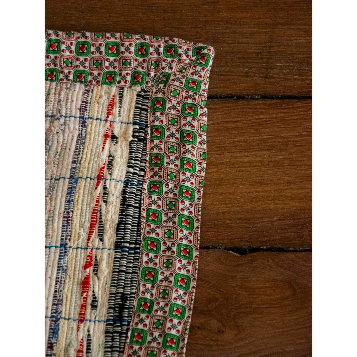 Tapis vintage à rayures multicolore Olivier N°114 - Bon état multicolore, DEBONGOUT