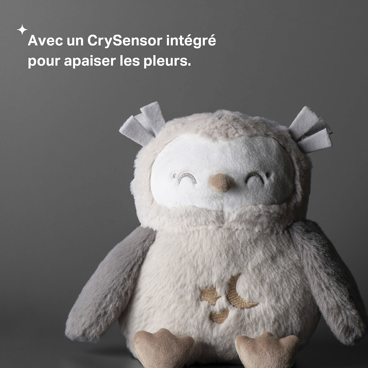 Peluche aide au sommeil rechargeable Chouette gris/blanc, TOMMEE TIPPEE