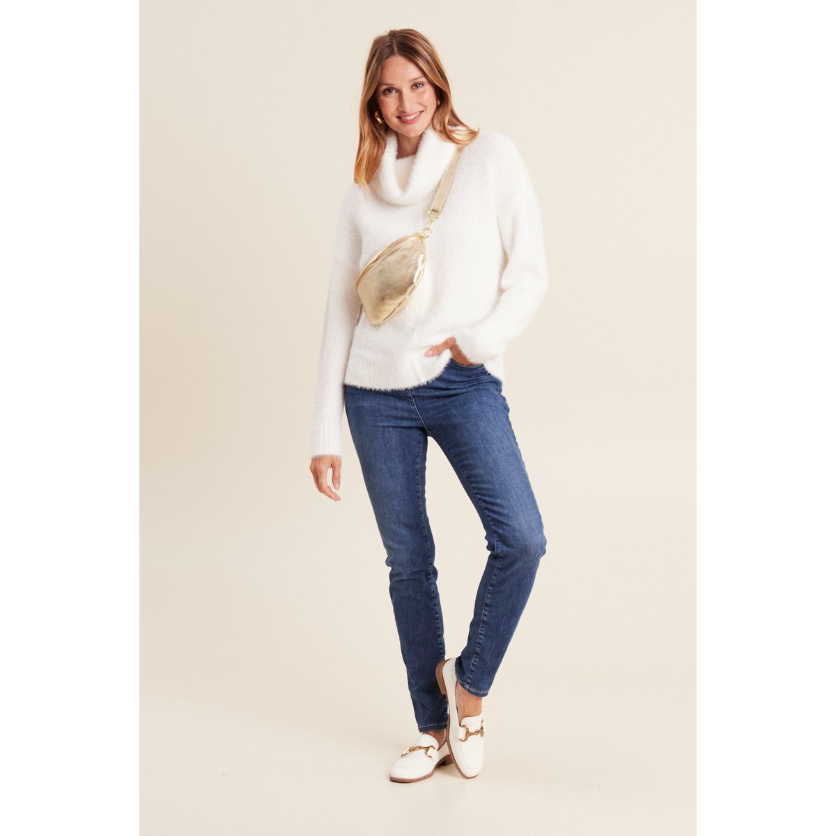 Pull manches longues ecru, BREAL