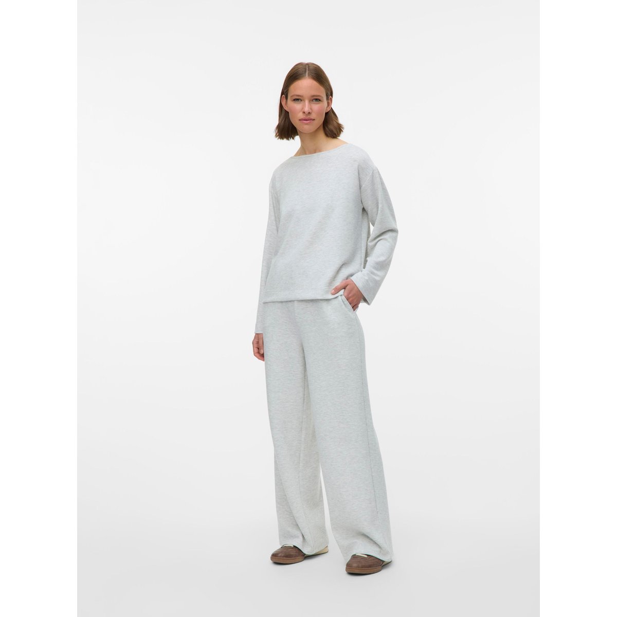 Blouse grise - light grey melange, VERO MODA
