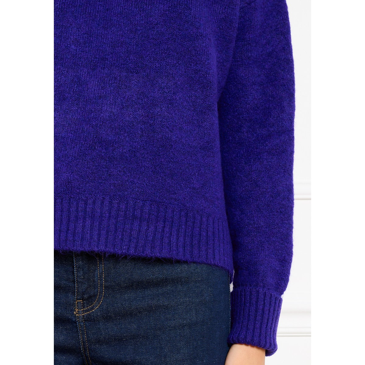 Pull doux à coupe décontractée purple, LOLALIZA