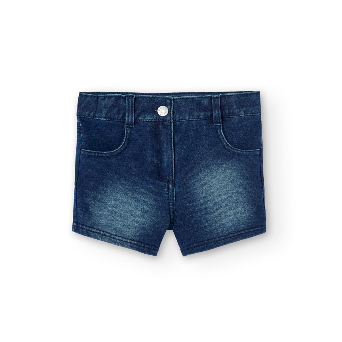 Short en denim avec bouton et fermeture é bleu, BOBOLI