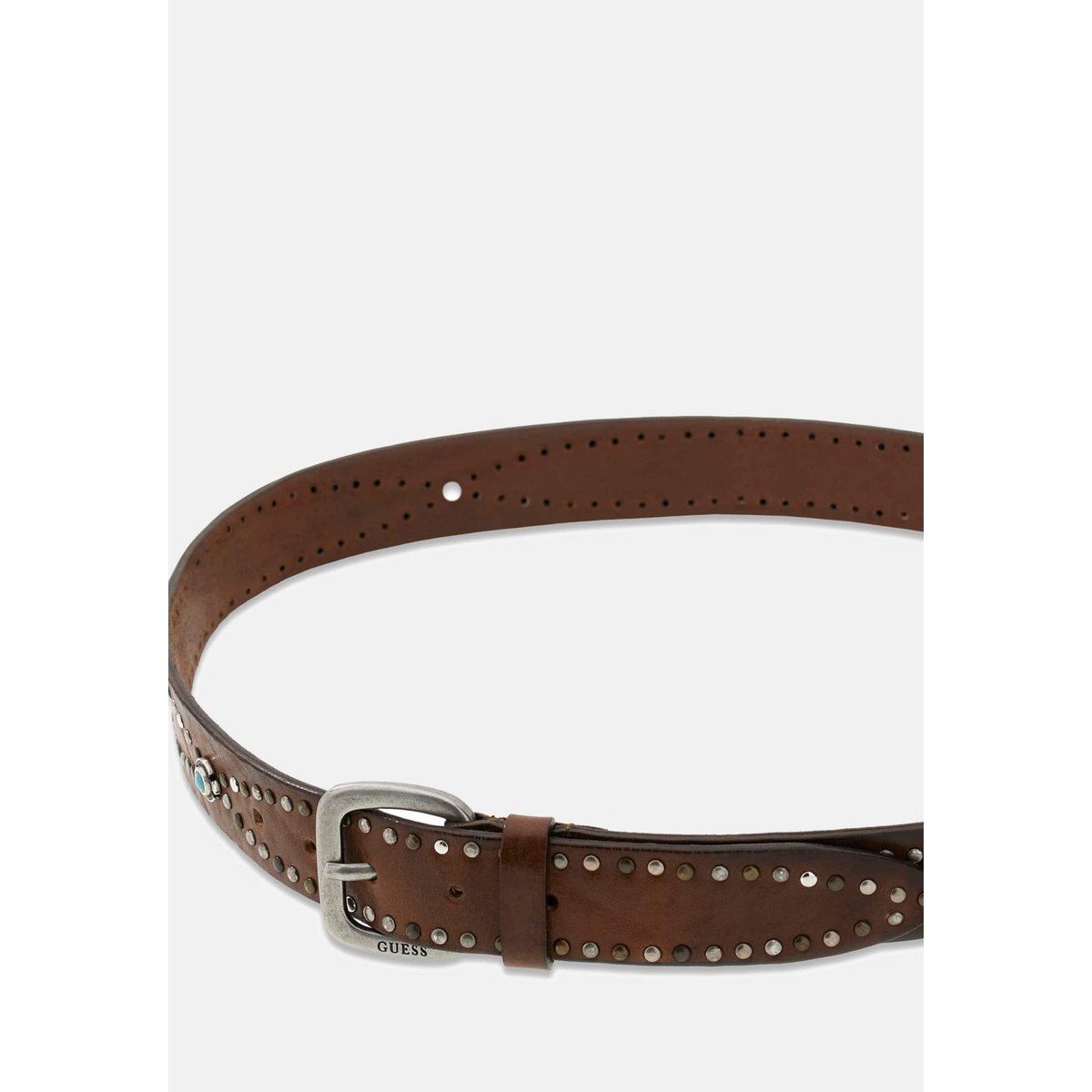 Ceinture Guess En Cuir Véritable marron, GUESS