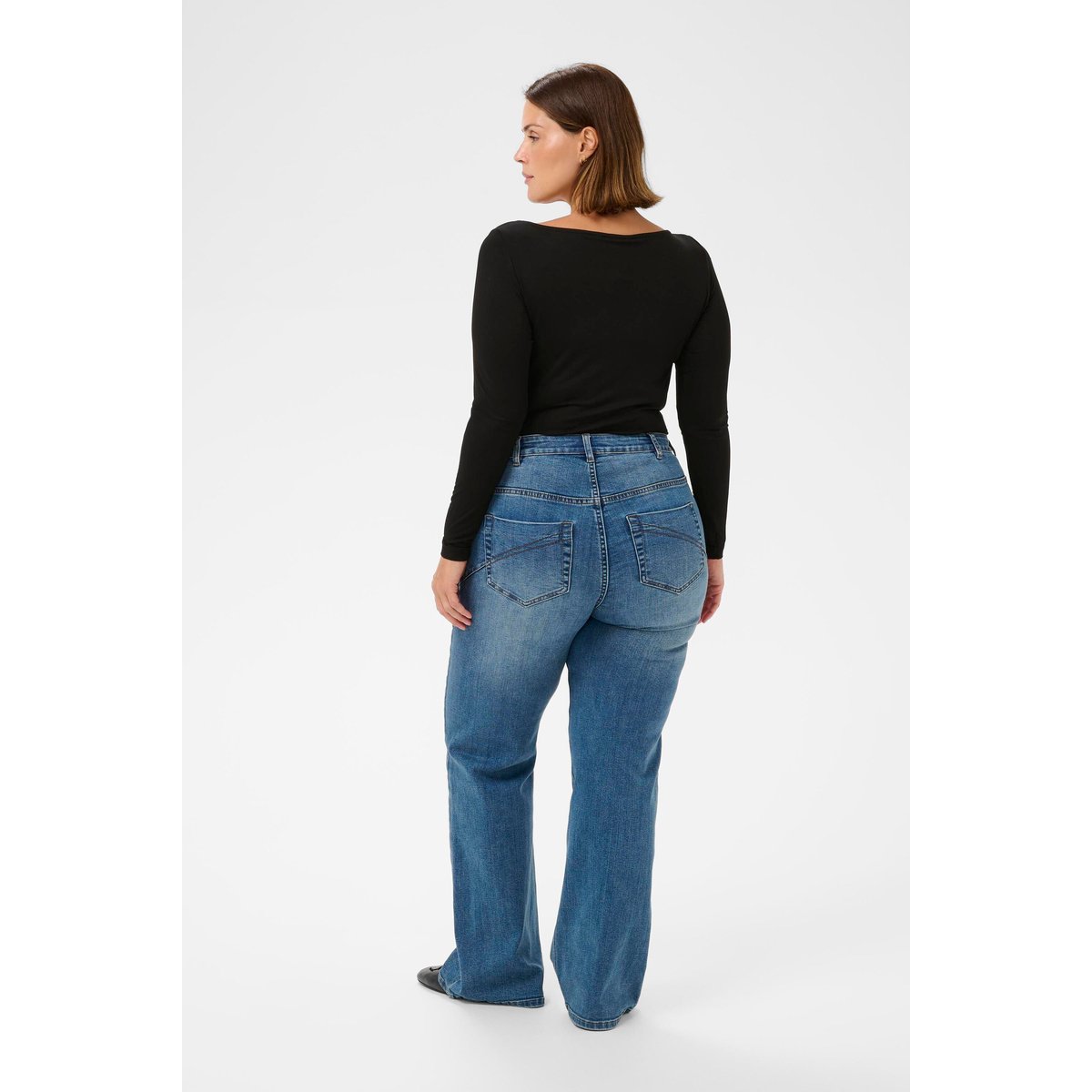 T-shirt à manches courtes noir black deep, KAFFE CURVE