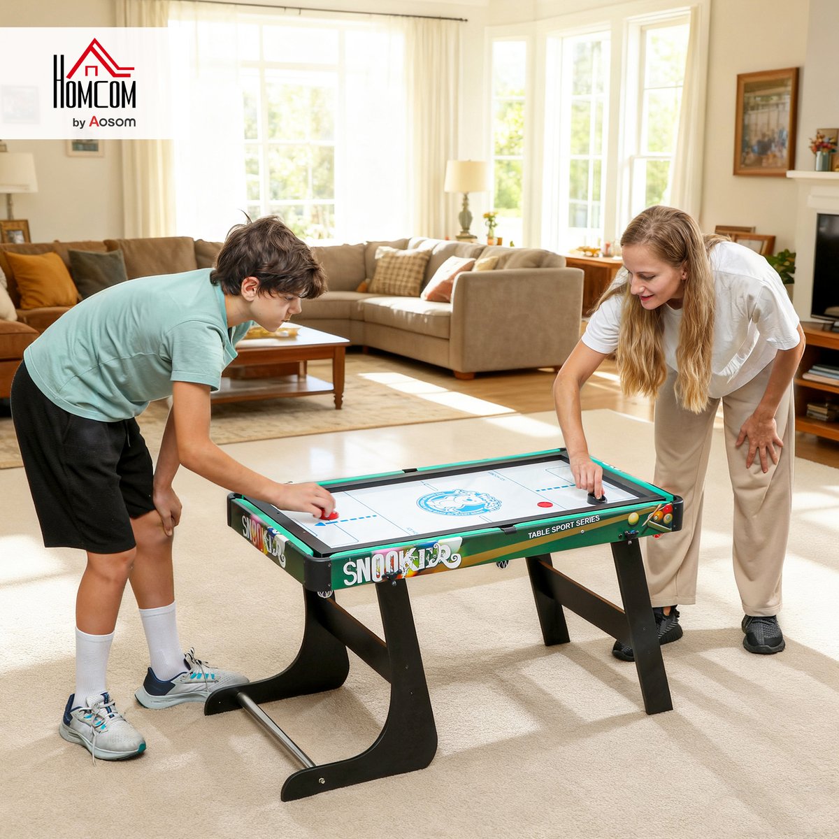 Table de billard multifonctionnelle MDF multicolore, HOMCOM