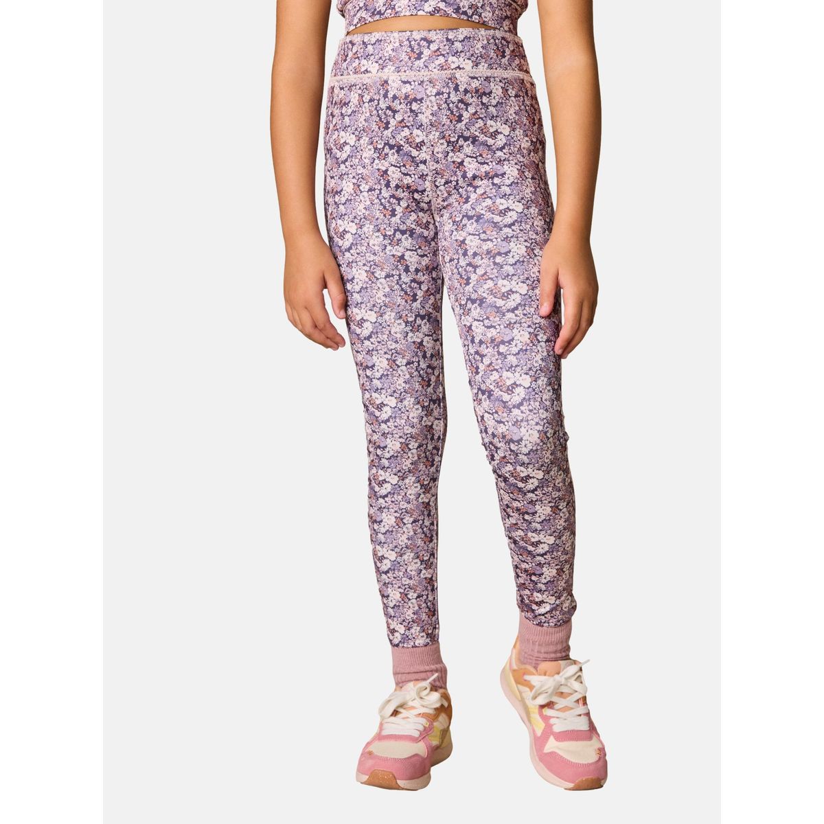 Legging style sport lilas violet à fleurs, NEXT