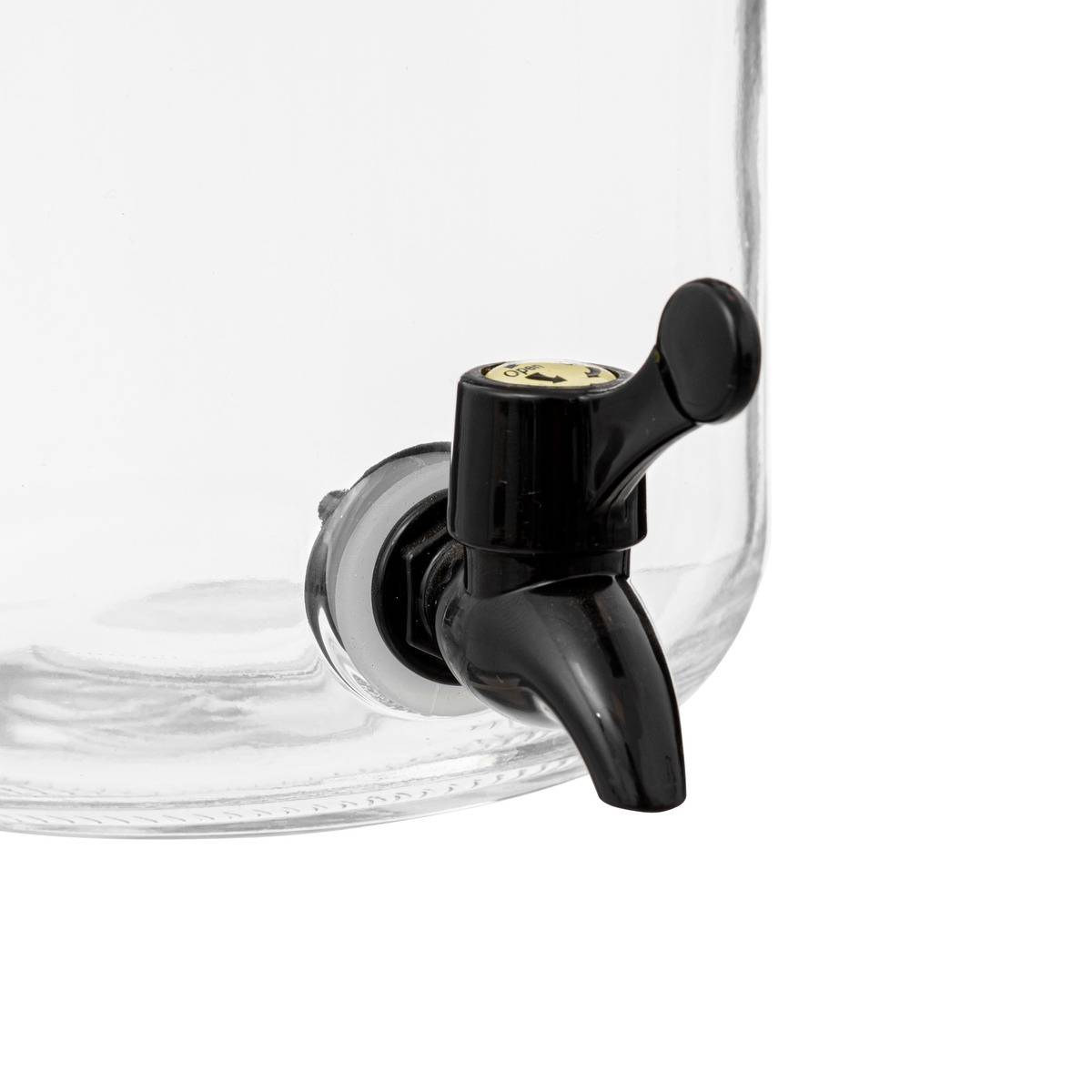 Lot de 2 distributeurs de boisson 3,3 L avec 6 verres DUO transparent, SECRET DE GOURMET