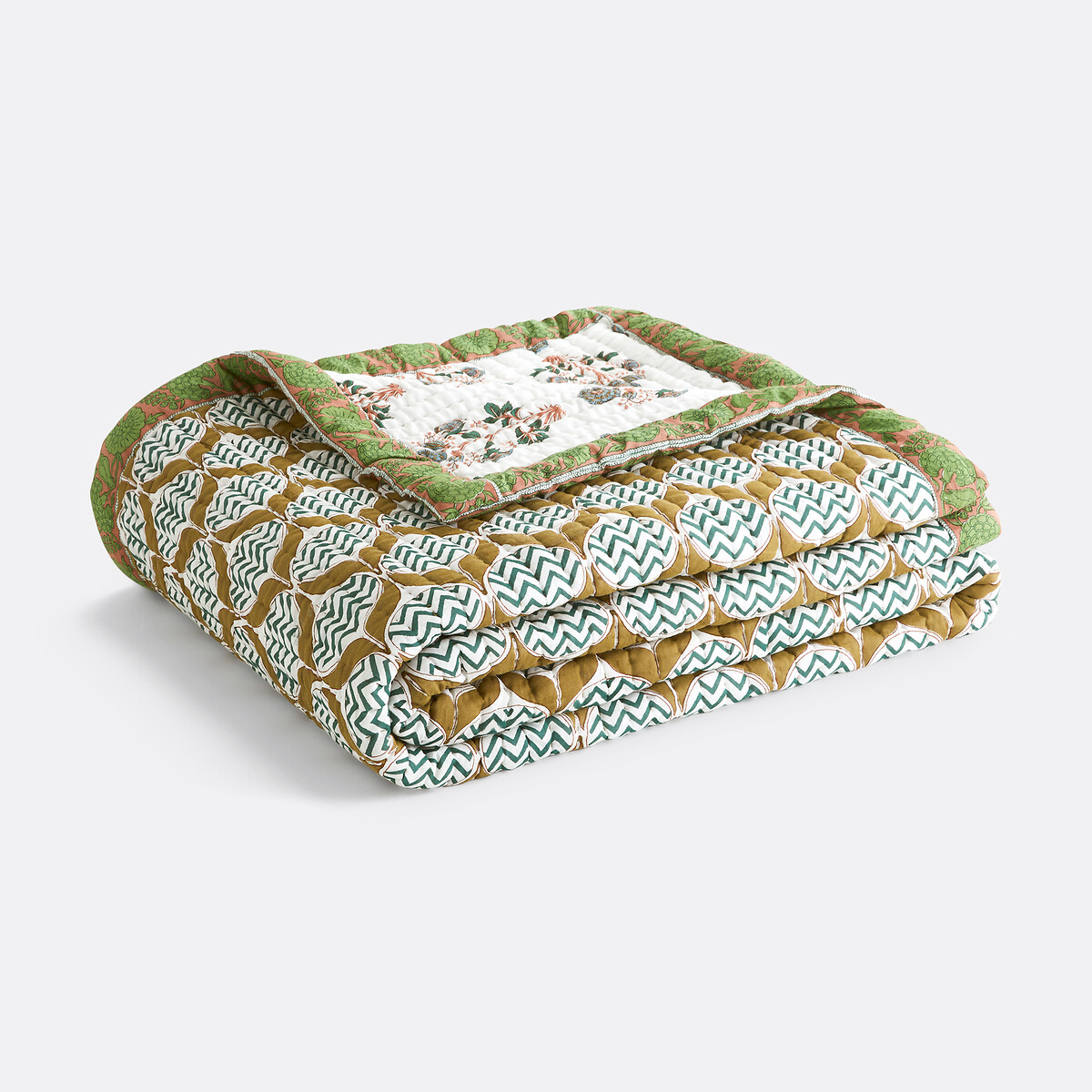 Kantha-Tagesdecke Malyam, Baumwoll-Voile bedruckt, LA REDOUTE INTERIEURS