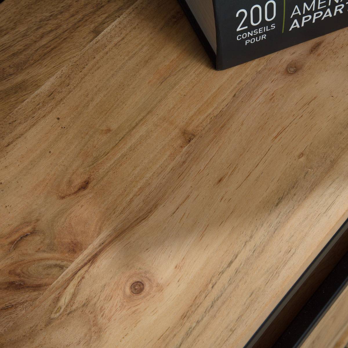 Console en bois d'acacia MONTRÉAL bois clair, MADE IN MEUBLES