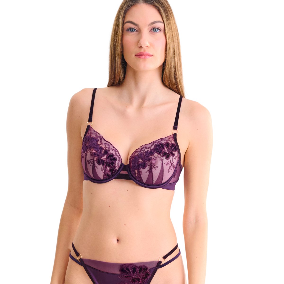 Soutien-gorge armaturé VELVET LUXE violet, LISCA
