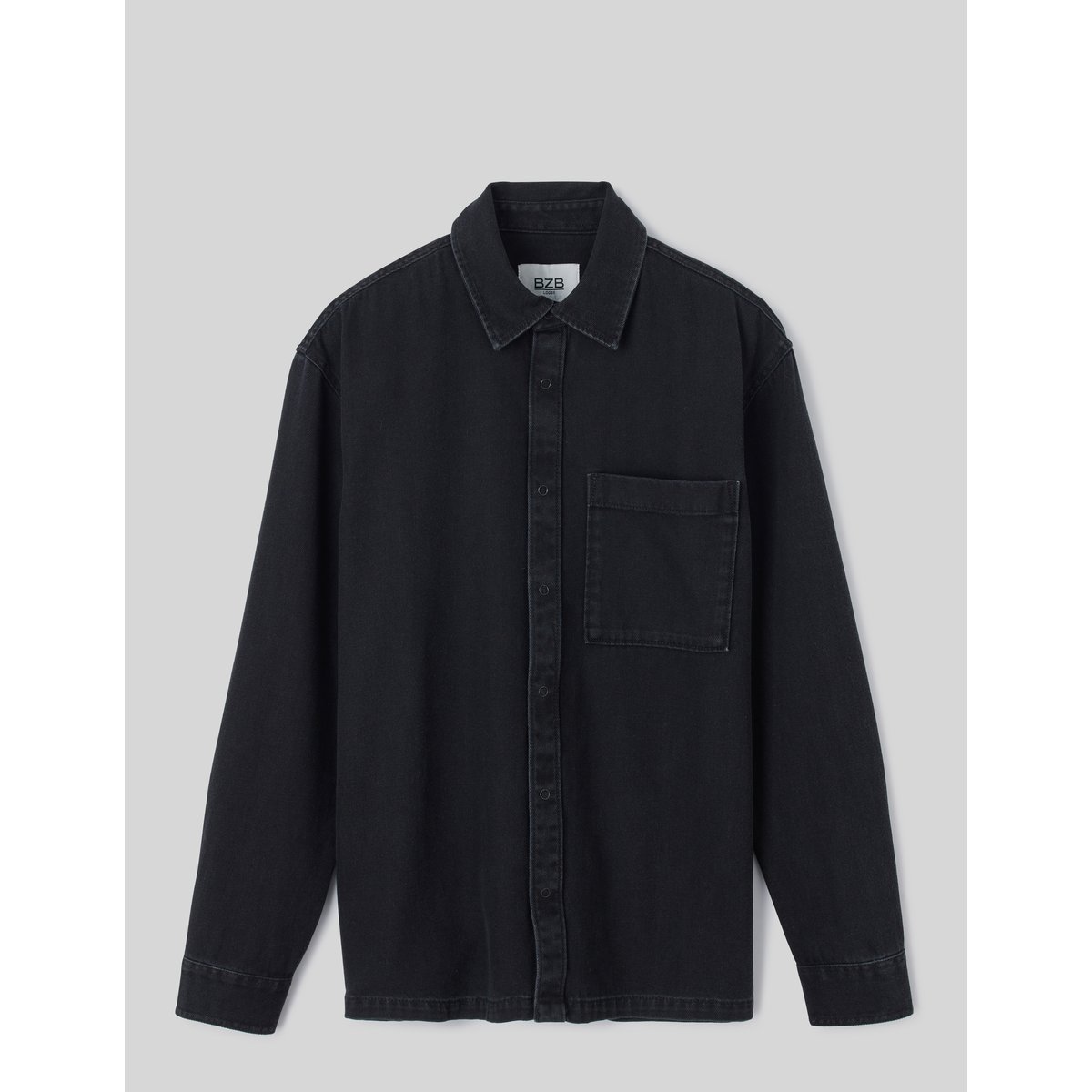 Surchemise en denim noir, BZB