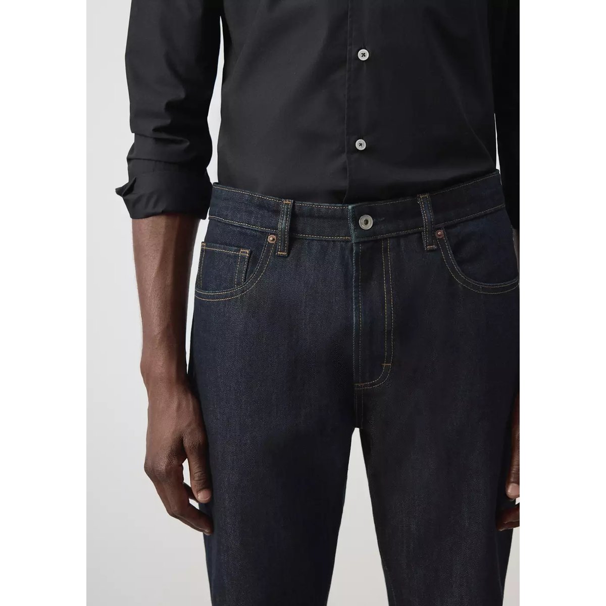 Jean Moby relaxed fit délavé foncé bleu, MANGO MAN
