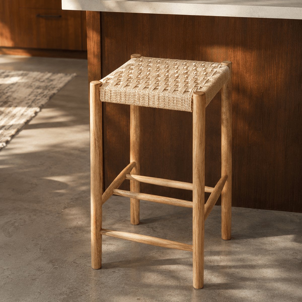 Tabouret en chêne (lot de 2) ELLIO chêne, SORELH