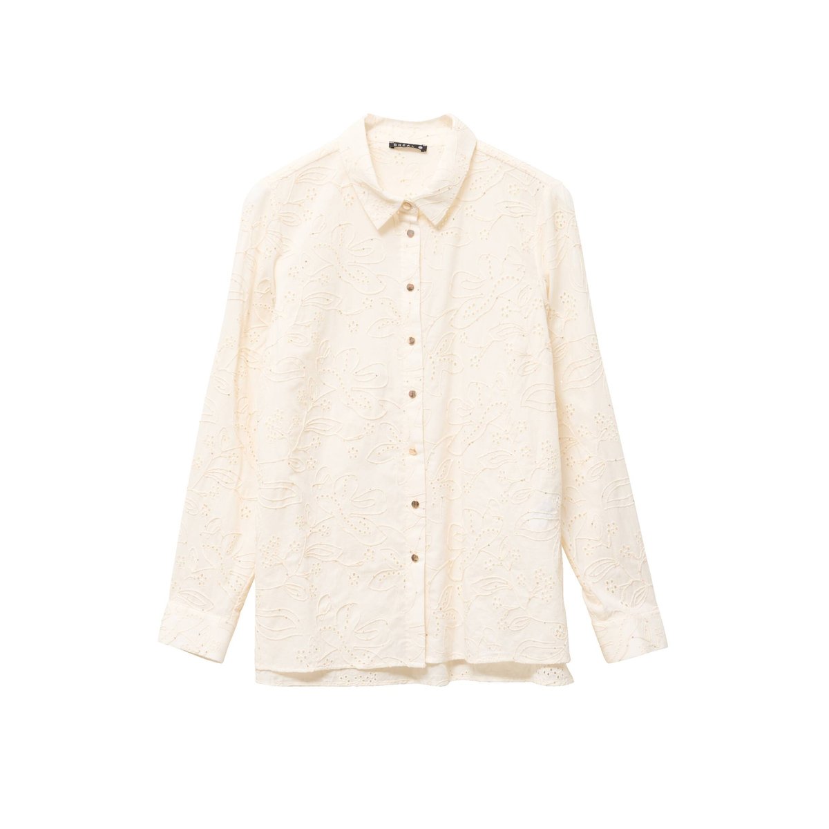 Chemise droite manches longues ecru, BREAL