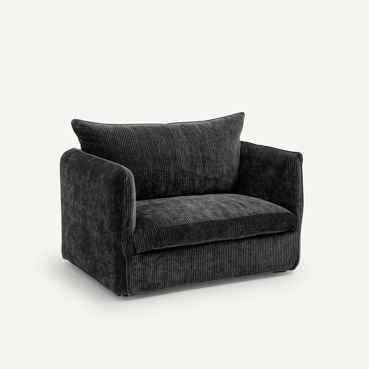 Fauteuil velours côtelé, Néo Chiquito anthracite, AM.PM