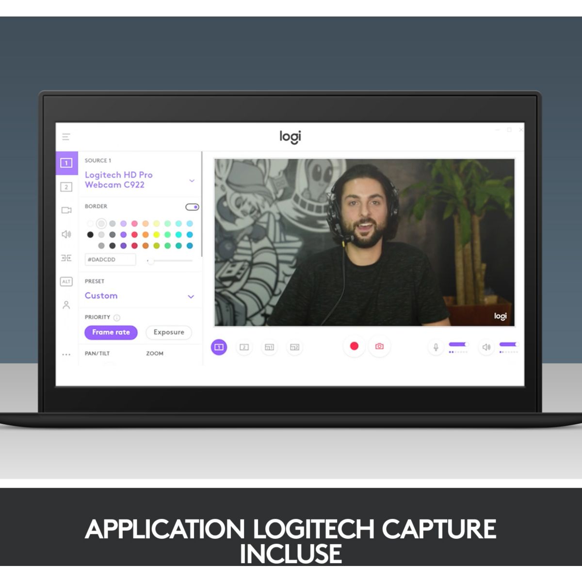 Webcam C922 Pro Stream couleur unique, LOGITECH